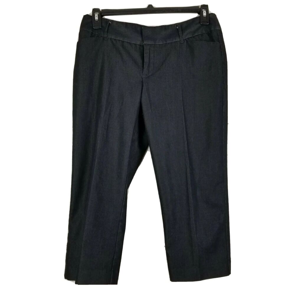 Mossimo Capris Cropped Pants Womens Size 10 Pockets Stretch Dark Gray